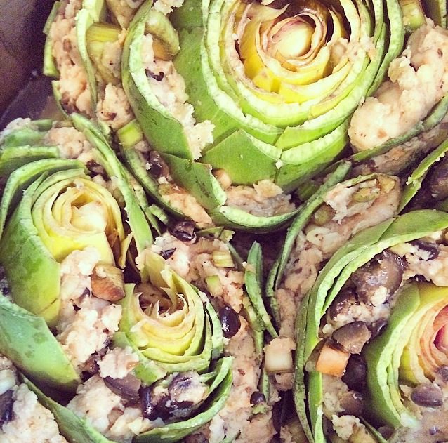 Vegan Italian Stuffed Artichokes