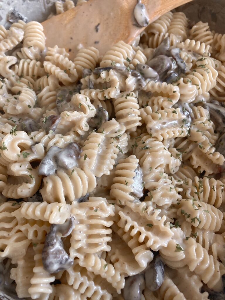 Vegan Cream of Mushroom Pasta