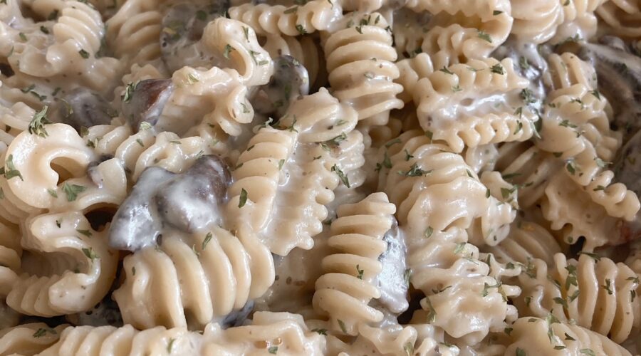 Vegan Cream of Mushroom Pasta
