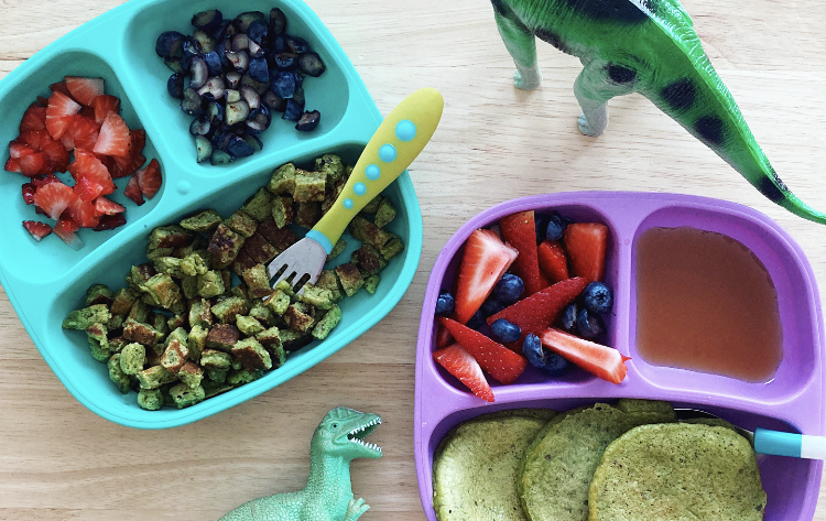 Vegan Dinosaur Pancakes