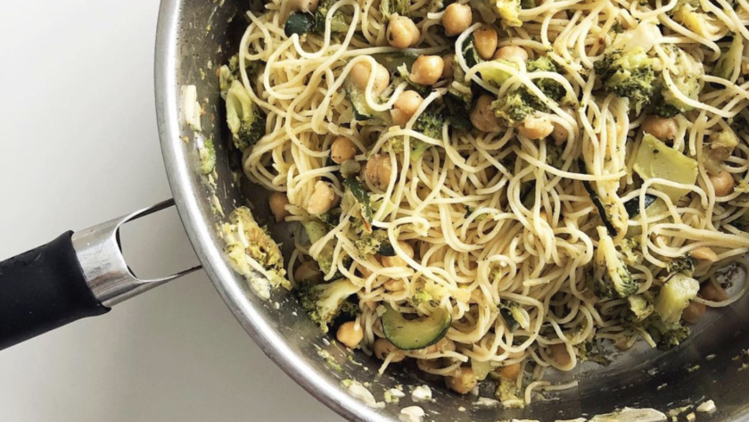 Broccoli and Chickpea Pasta