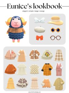 ACNH Eunice Style Lookbook