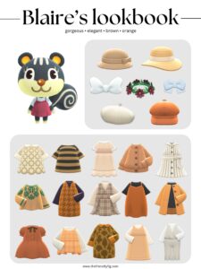 ACNH Blaire Style Lookbook
