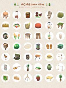 ACNH Boho Vibe Items