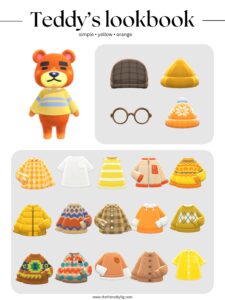ACNH Teddy Style Lookbook