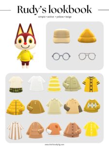 ACNH Rudy Style Lookbook
