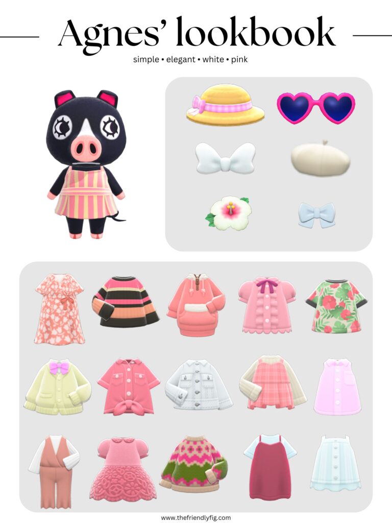 ACNH Agnes Style Lookbook