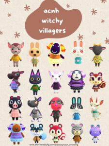 ACNH Witchy / Witchcore Villagers