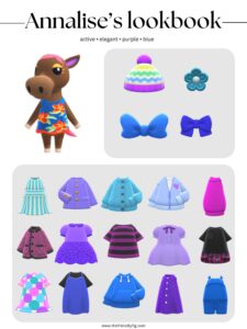 ACNH Annalise Style Lookbook