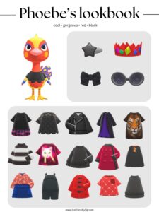 ACNH Phoebe Style Lookbook