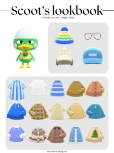 ACNH Scoot Style Lookbook
