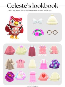 ACNH Celeste Style Lookbook