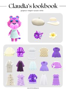 ACNH Claudia Style Lookbook