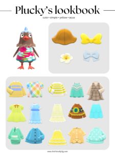 ACNH Plucky Style Lookbook