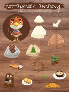 ACNH Villager Gift Guide Anchovy Cottagecore