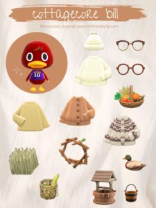 ACNH Villager Gift Guide Bill Cottagecore