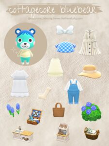 ACNH Villager Gift Guide Bluebear Cottagecore