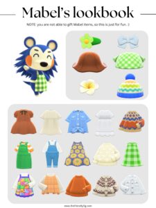 ACNH Mabel Style Lookbook