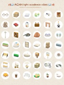ACNH Light Academia Items