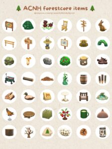 ACNH Forestcore Items Guide
