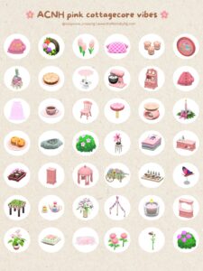 ACNH Pink Cottagecore Items