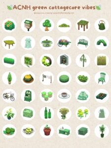 ACNH Green Cottagecore Items