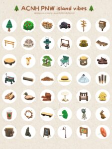 ACNH PNW Island Items and Vibes