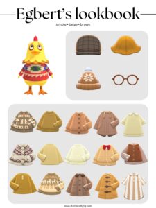 ACNH Egbert Style Lookbook