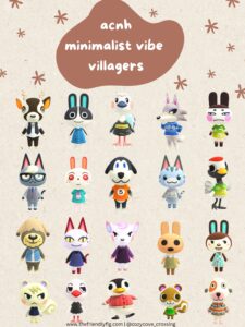 ACNH Minimalist Vibe Villagers