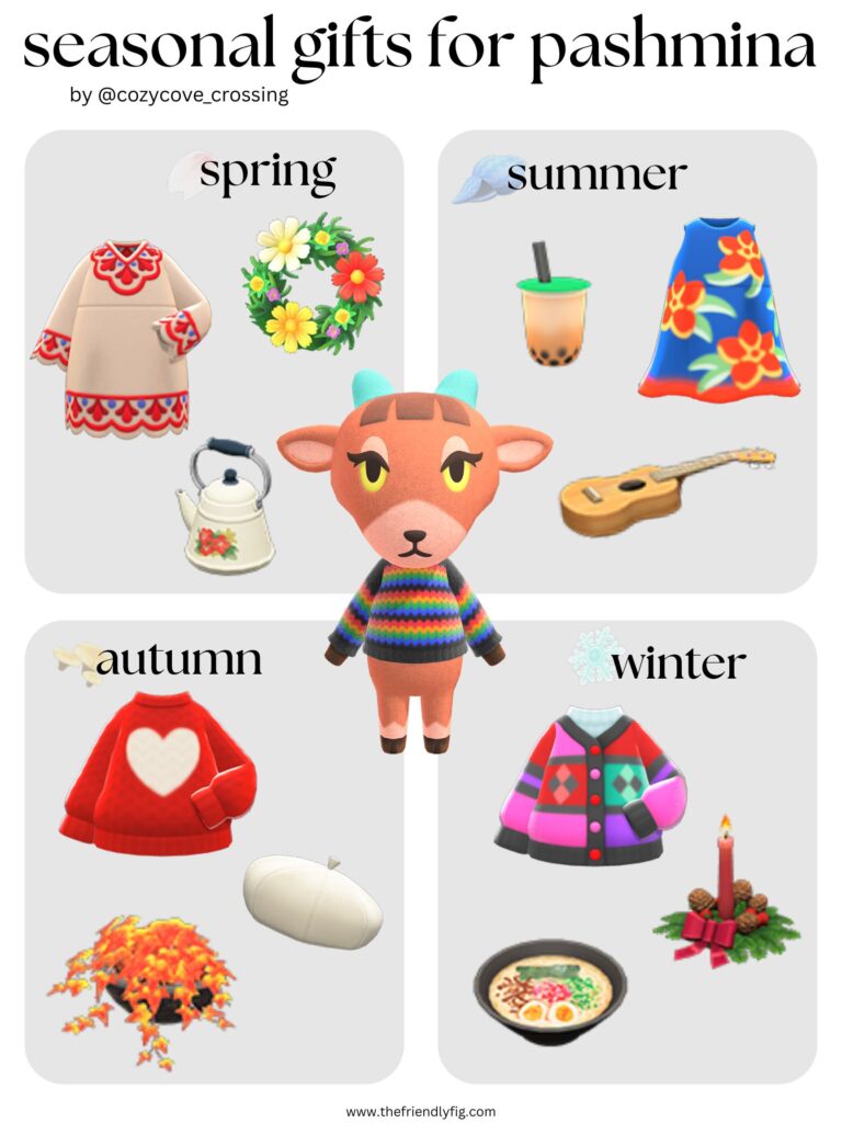 Animal Crossing villager gift guide: Pashmina