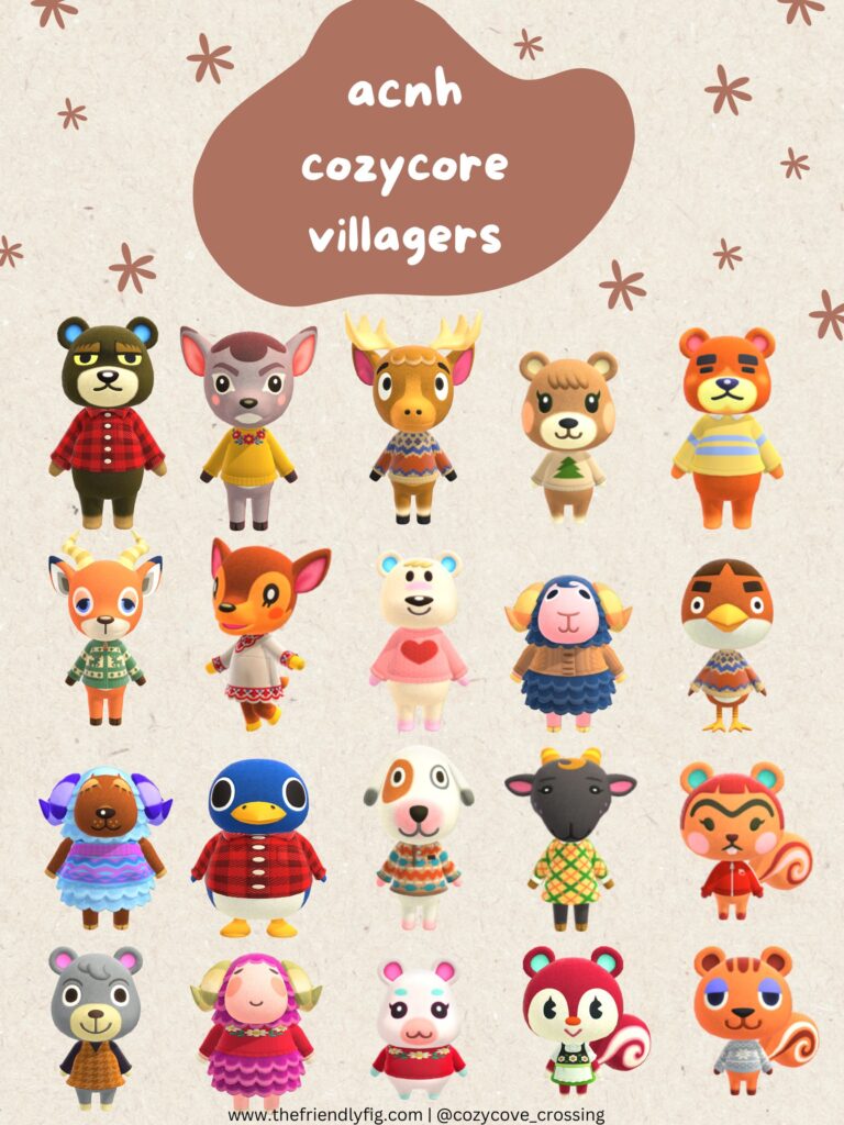 Animal Crossing Cozycore Villagers