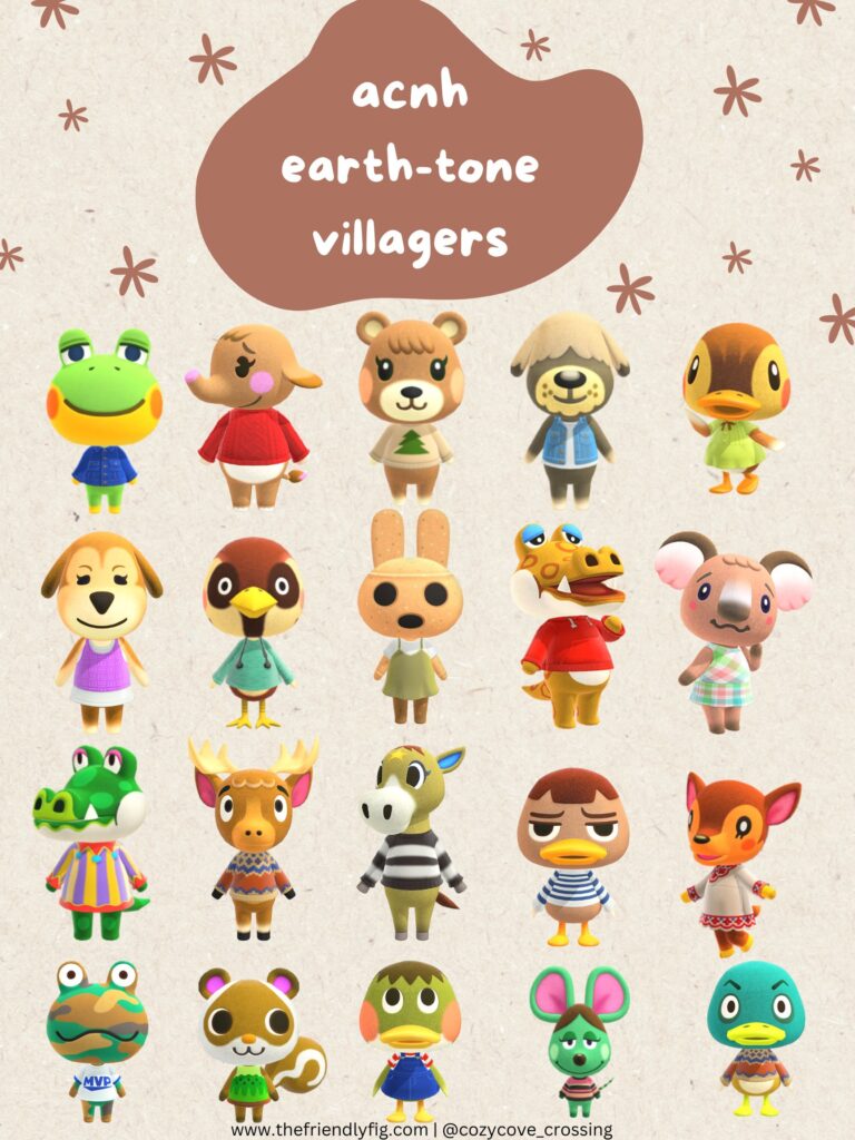 Animal Crossing Earth Tone Villagers