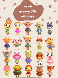 Animal Crossing Groovy 70s Villagers