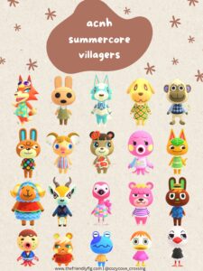 Animal Crossing Summercore Villagers