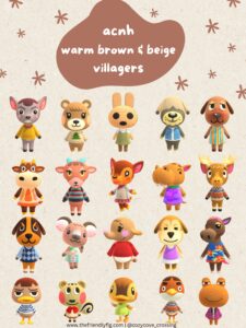 Animal Crossing Brown & Beige Villagers