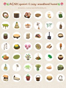 ACNH Woodland Home Items