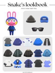 ACNH Snake Style Lookbook