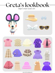 ACNH Greta Style Lookbook