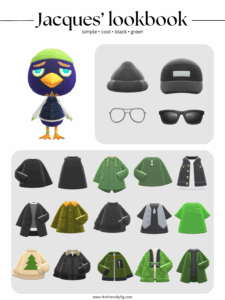 ACNH Jacques Style Lookbook