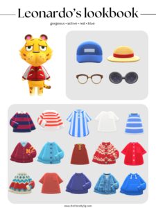 ACNH Leonardo Style Lookbook