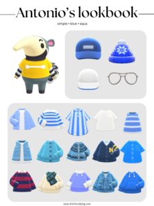 ACNH Antonio Style Lookbook