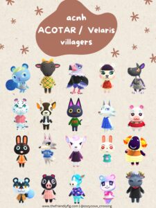 Animal Crossing ACOTAR Velaris Villagers