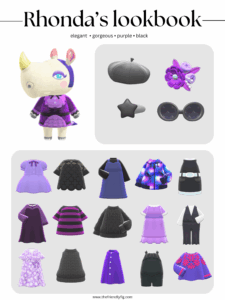 ACNH Rhonda Style Lookbook