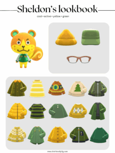 ACNH Sheldon Style Lookbook