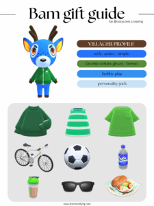 ACNH villager gift guide: Bam