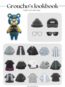 ACNH Groucho Style Lookbook