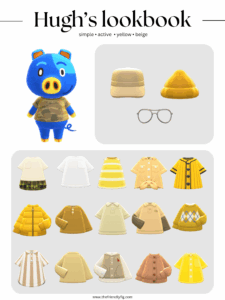 ACNH Hugh Style Lookbook