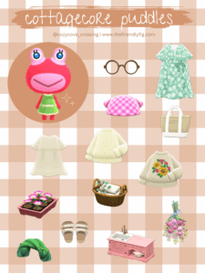 ACNH Villager Gift Guide Puddles Cottagecore