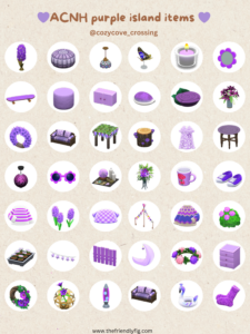 ACNH Purple  Item Guide