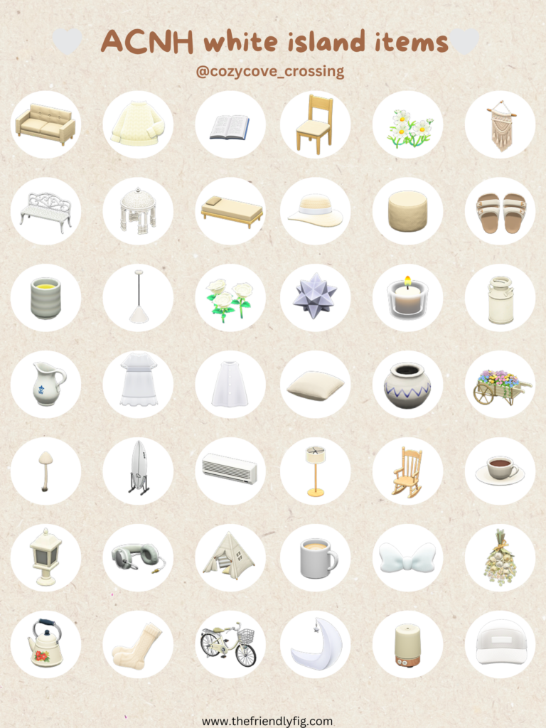ACNH White Item Guide